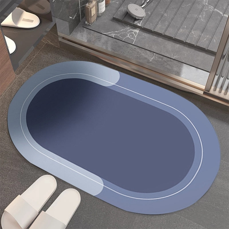 Bathroom Floor Mat Non-slip Entrance Doormat Water Absorbent Bathtube Side Footpad Carpet Bath Area Rug Kitchen Home Decor