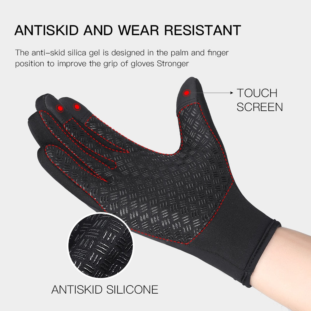 A0001 Unisex Touchscreen Winter Thermal Warm Full Finger Gloves For Cycling Bicycle Bike Ski Outdoor Camping Hiking Motorcycle