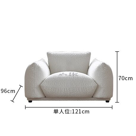 Lambswool Nordic Relax Sofa Bed Recliner Foam Sponge Designer Luxury Couch Lazy Modern Divani Soggiorno Living Room Furniture