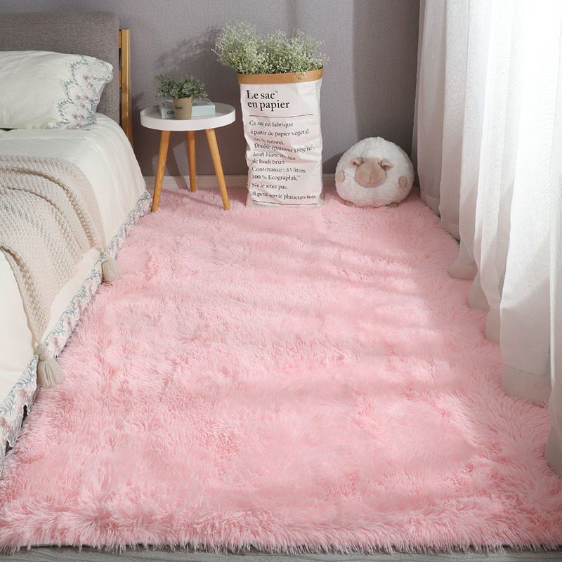 Pink Carpet For Girls Shaggy Children&#39;s Floor Soft Mat Living Room Decoration Teen Doormat Nordic Red Fluffy Large Size Rugs