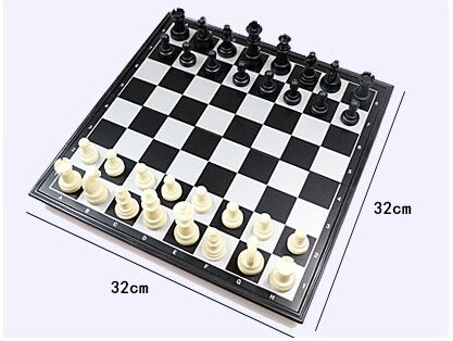 25/36cm Big Size Medieval Chess Sets With Magnetic Large Chess board 32 Chess Pieces Table Carrom Board Games Figure Sets szachy