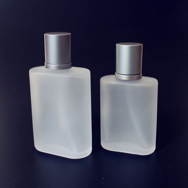 10pcs 30ML 50ML 100ML Square Frosted Glass Perfume Spray Bottles  Packaging Bottle Refillable Atomizer Travel Cosmetic Container