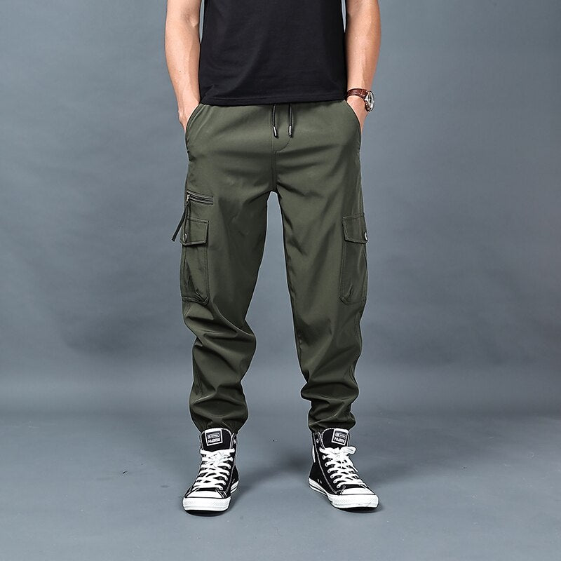 Spring Autumn Cargo Pants Men Loose Tactical Military Work Pants 2022 Casual Long Trousers For Men Army Green Outdoor Sweatpants