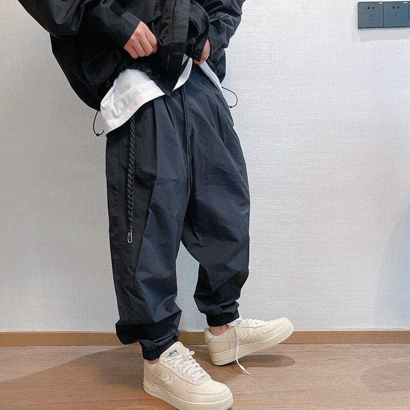 Korean Hip Hop Loose Letter Embroidery Harem Pants Japanese Streetwear Oversize Sweatpants Harajuku Casual Joggers Men Trousers