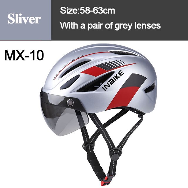 INBIKE Cycling Helmet Ultralight Bicycle Helmets Man with Goggles MTB Bike Helmet Men Women Mountain Road Sport Specialiced MX-3