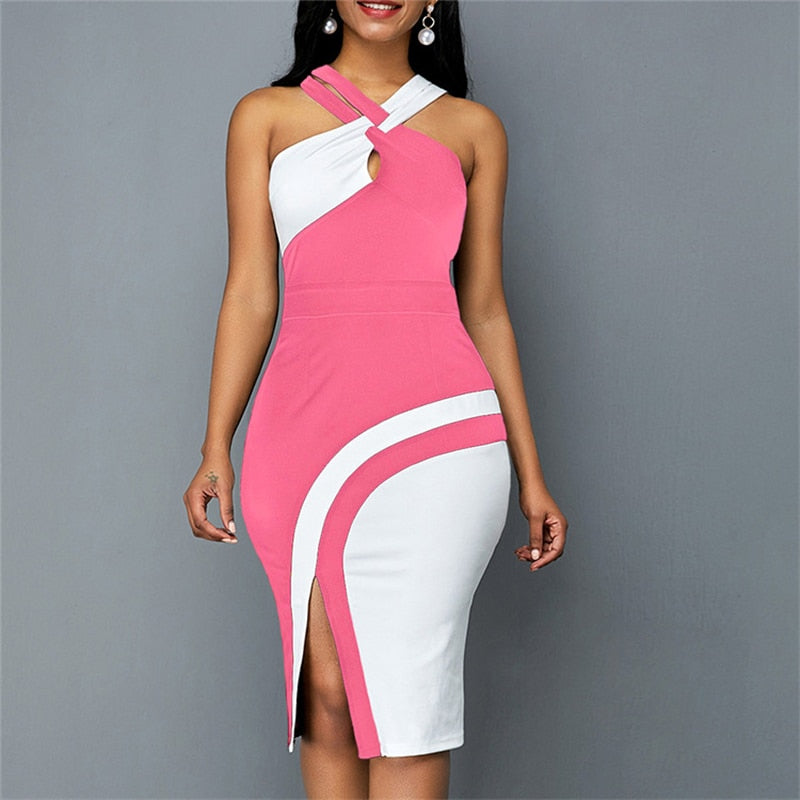 Summer New Aesthetic Printing Slim Sleeveless Dresses For Women 2022 Vintage Fashion Robe Femme High Waist Knee Elegant Dress