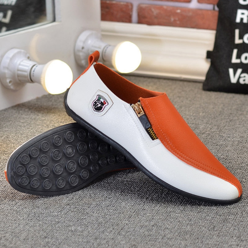 Breathable Solid Color Slip Men Driving Shoes Spring and Autumn New Style Breathable Light Men&#39;s Peas Shoes The British Sneakers