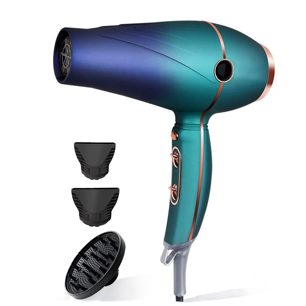 2000W Hair Dryer Professional Salon Negative Ionic Blowdryer with Diffuser Nozzle 2 Speed 3 Heat Settings Low Noise Strong Winds