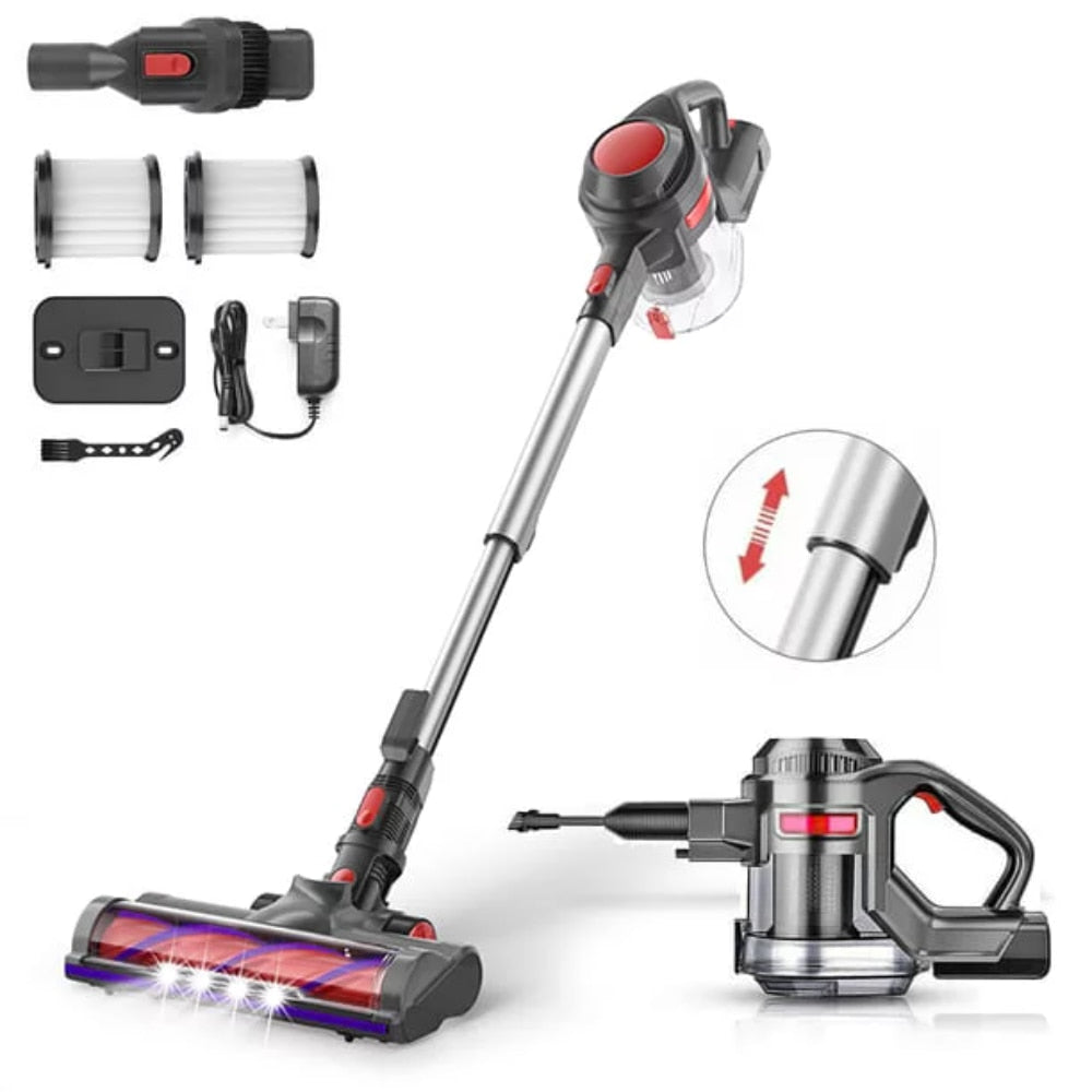 Cordless Stick Vacuum Cleaner, 4-in-1 Handheld with Powerful Suction for Home Hard Floor Carpet Car Pet Hair