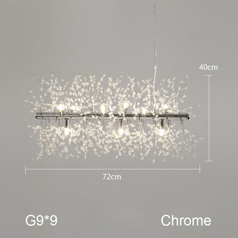 Nordic Minimalist Creative Wrought Iron Dandelion Chandelier Living Room Bedroom Dining Led Indoor Lighting Fixtures