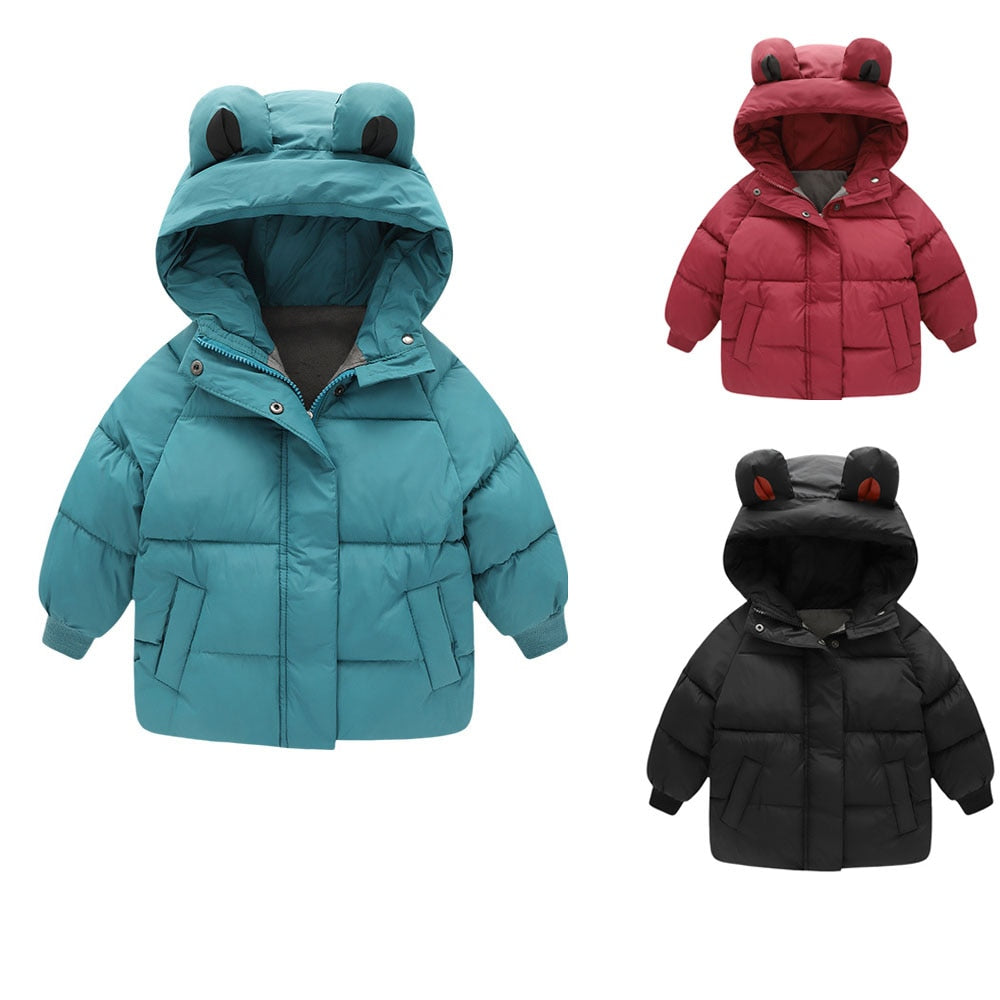 2022 Winter Toddler Baby Boys Jackets For Boys Hooded Thick Warm Girls Down Jacket Children&#39;s Outerwear Coats Kids Clothes 2-6Y