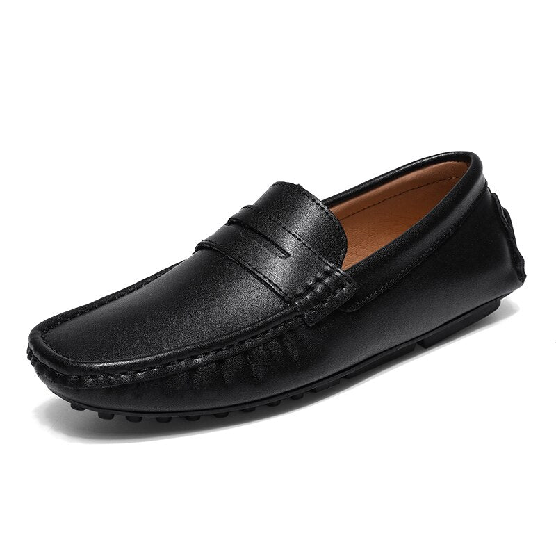 Fashion Men Shoes Casual Luxury Large Size 47 48 Business Flats Mens Loafers Leather Moccasins Male Slip on Driving Shoes