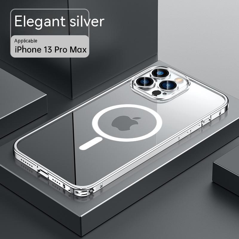 Metal Magnetic Phone Case For iPhone 14 12 13 Pro Max For Wireless Charging Magsafe case iPhone 14 Pro Max Aluminium alloy Cover