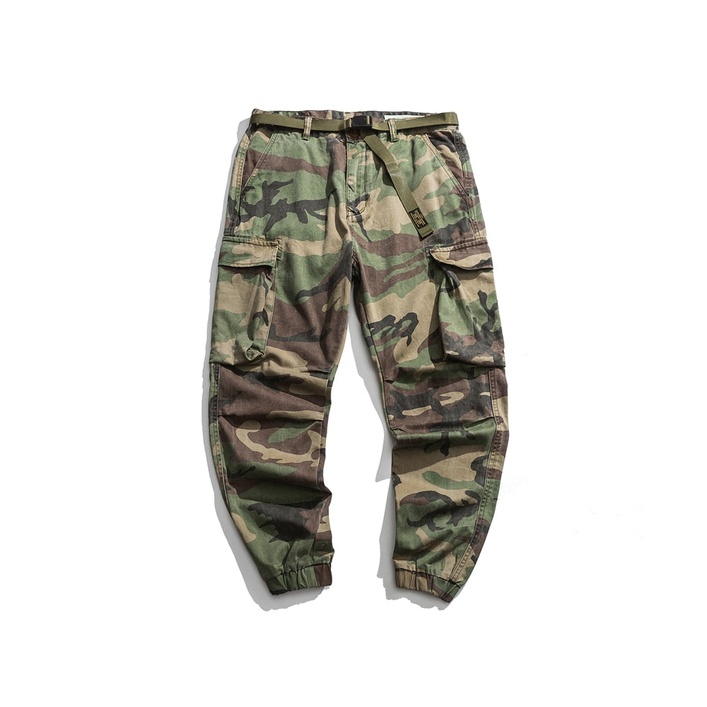 Fashion High Quality Military Camo Tactical Cargo Pants American Streetwear Casual Trousers Men Clothing Harajuku Joggers male