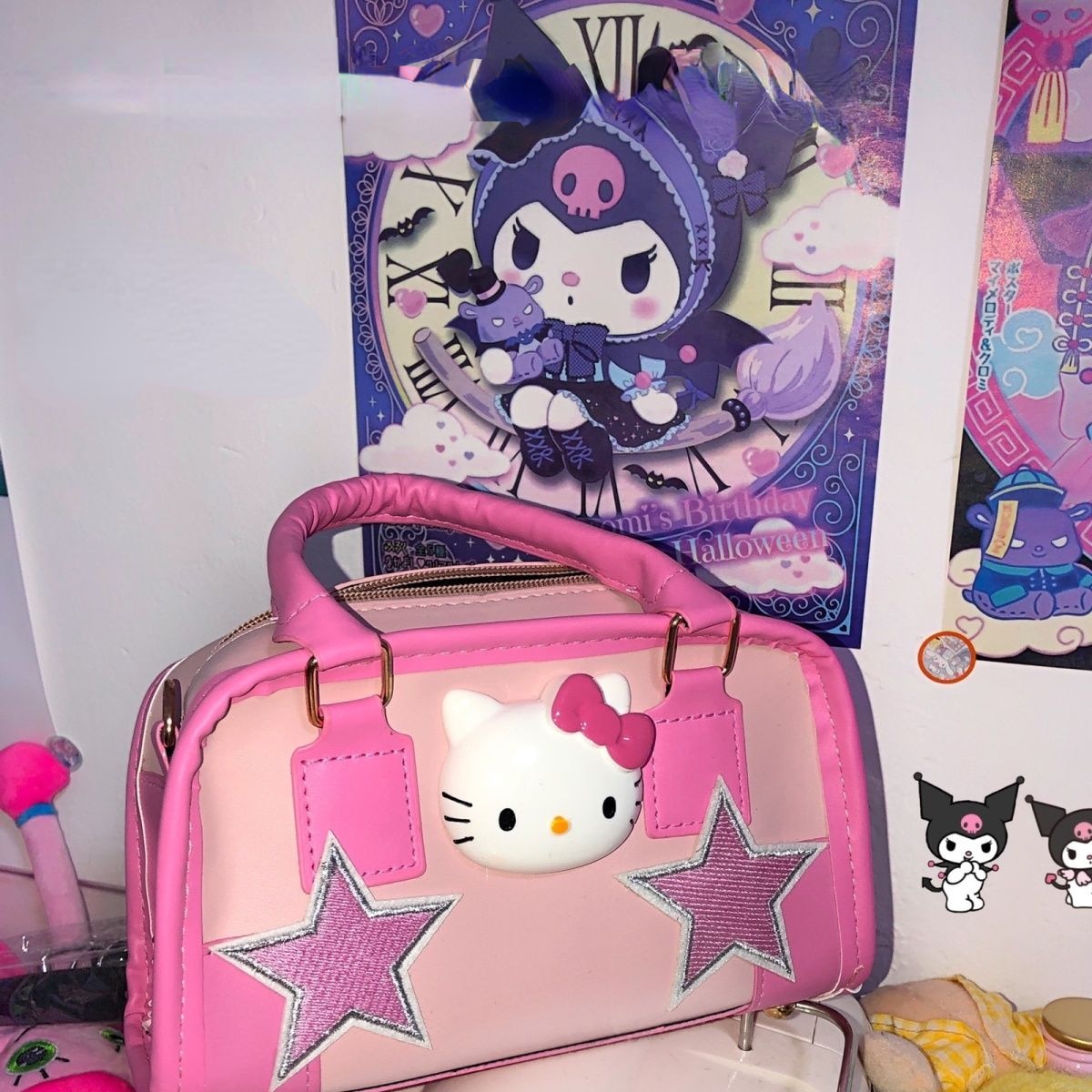 Purses and Handbags Bags for Women Mini Backpack Sanrio Hello Kitty Cute Pink Handbag Crossbody Bag