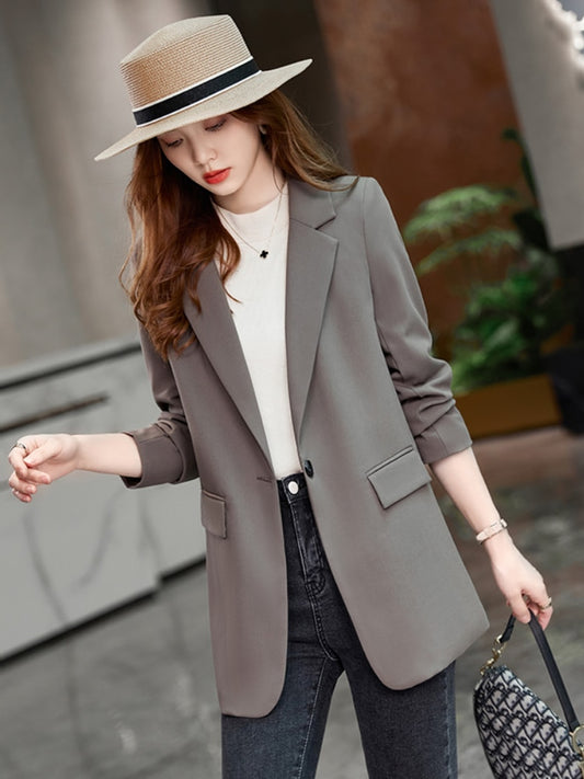 Fashion Woman Blazer 2022 Autumn Clothing Jacket Women Buttons Up Blazers for Women Casual Suits Elegant OL Female Blazer Coats