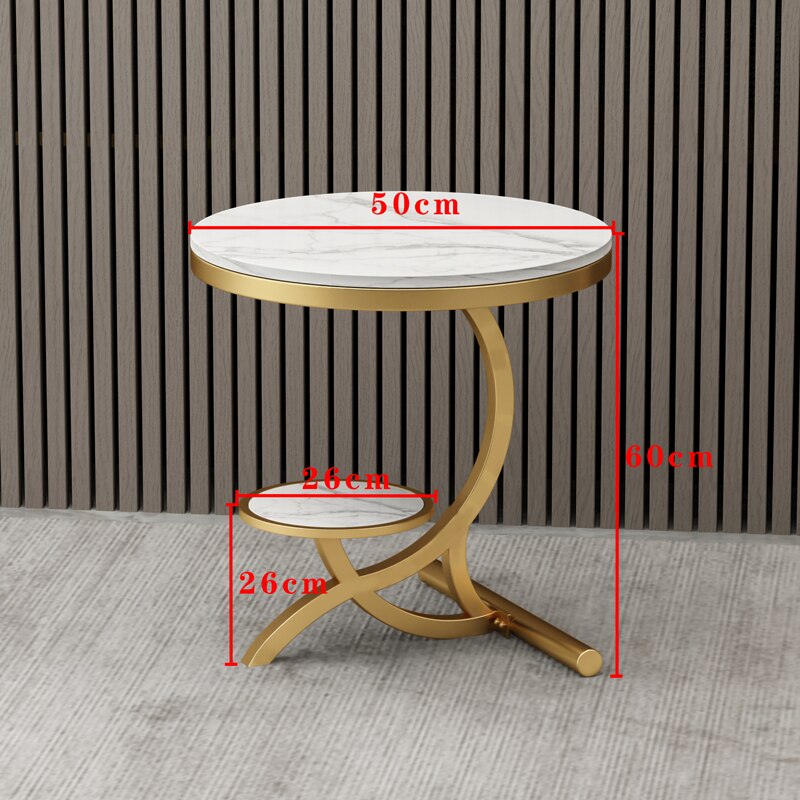 Round Modern Coffee Table Center Gold Luxury Auxiliary Service Coffee Tables Living Room Table Basse De Salon Bedroom Furniture