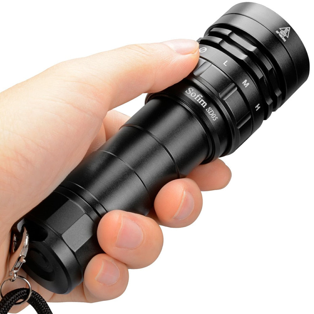 Sofirn SD05 Scuba Diving Flashlight  XHP50.2 3000lm 21700 Dive Torch with Magnetic Switch ship from Russia/Poland/ES only