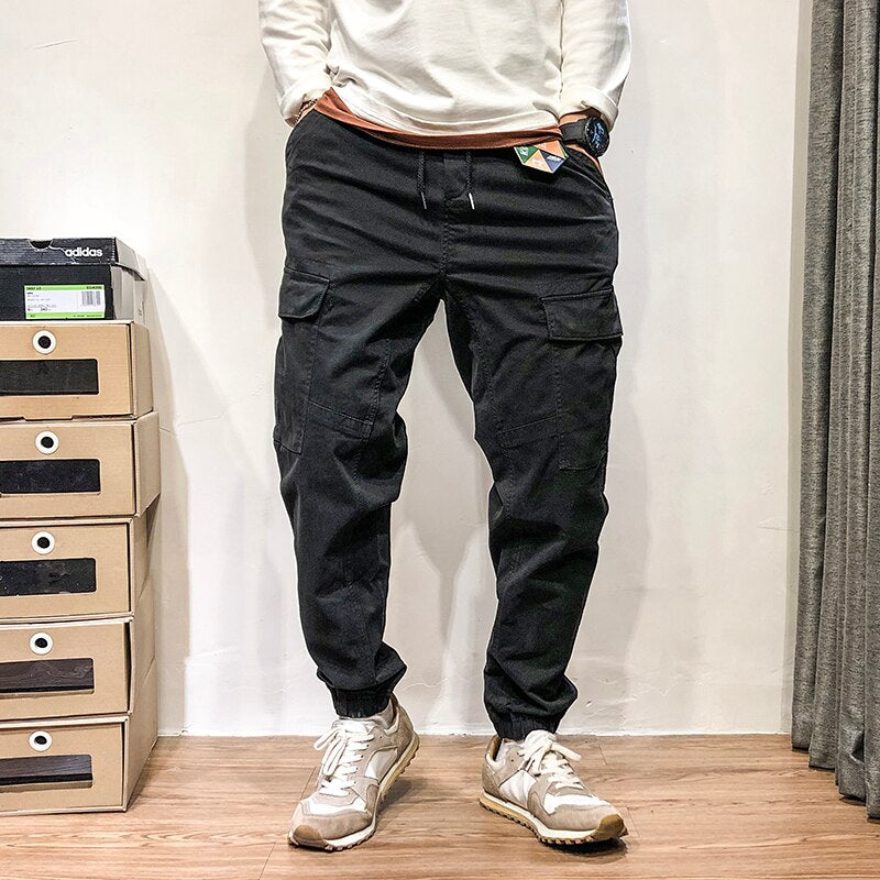 Streetwear Joggers Cargo Pants For Men Military Tactical Pants Harajuku Casual Trousers Korean Fashion Solid Color Jogging Male