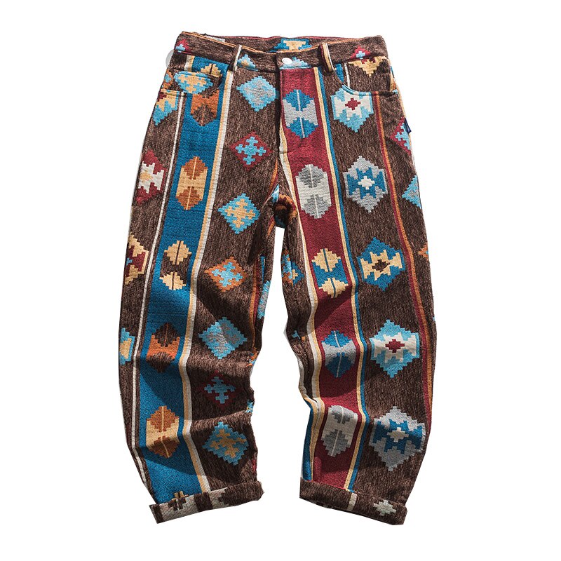 High Quality Totem Casual Pants Patchwork Hip Hop Fashion Straight Trousers 2022 Spring Streetwear Couples Harem Pants Unisex