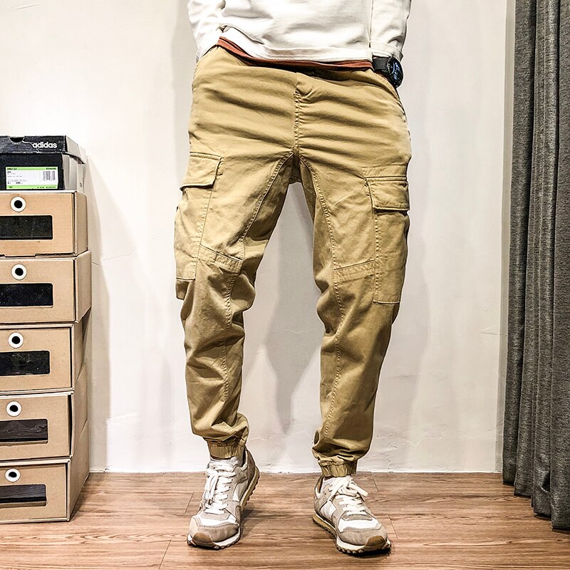 Streetwear Joggers Cargo Pants For Men Military Tactical Pants Harajuku Casual Trousers Korean Fashion Solid Color Jogging Male