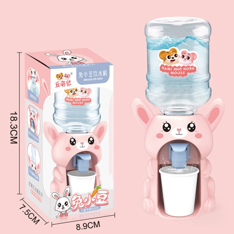 Mini Water Dispenser Baby Toy Drinking Water Hand Press Water Bottle Pump Cooler Lifelike Cute Children Cosplsy Props Home