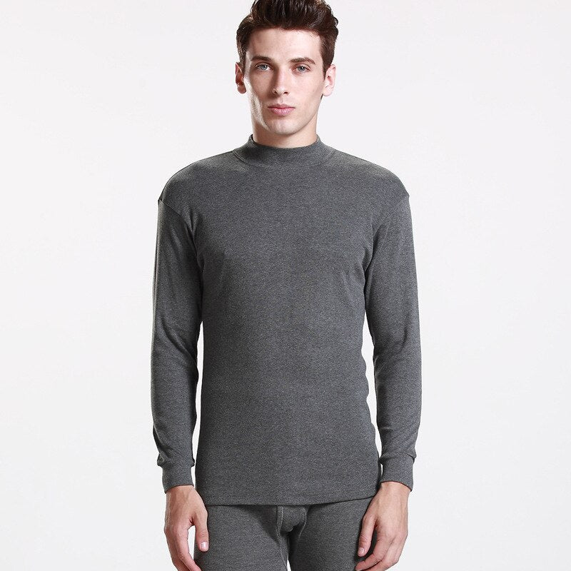 Men&#39;s Winter Thermal Underwear set Thermal Insulation Cotton Wool Long Sleeves Men Thermal Clothing Round Neck  Men&#39;s Underwear