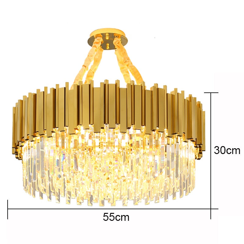 Nordic Modern Oval Round Crystal Ceiling Chandelier Restaurant Led Lights Luxury Bar Table Lamp Bedroom Living Room Lighting