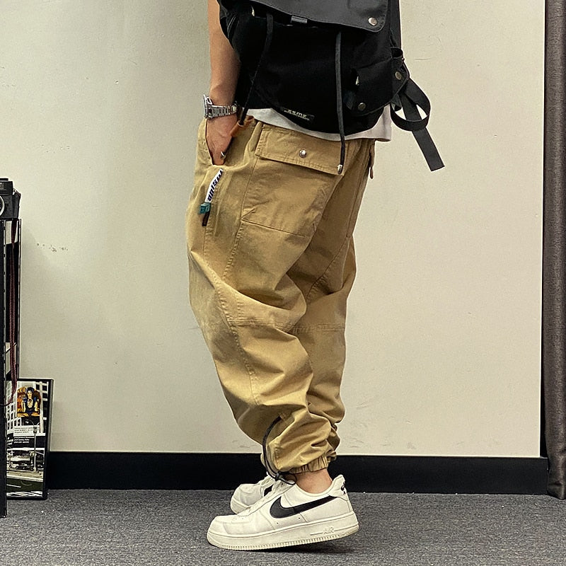 Korean Fashion Streetwear High Quality Casual Cargo Pants Men Clothing Japanese Harajuku Oversized Joggers Baggy Trousers Male