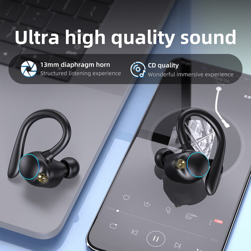 TWS Wireless Earphone Bluetooth 5.2 Dual Stereo Noise Reduction Headset Bass Touch Control Earbuds Long Standby Headphone Newest