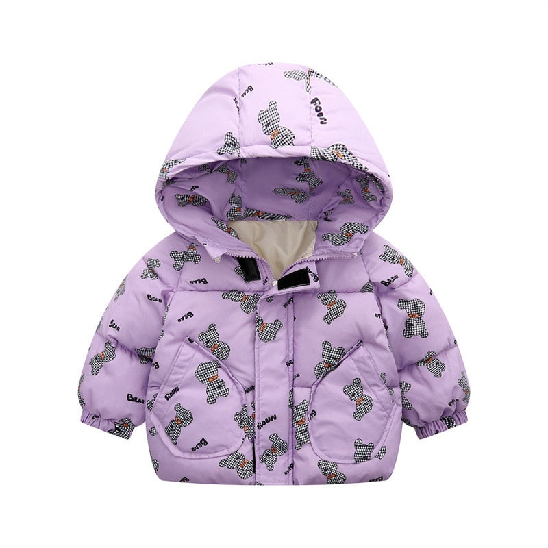 2022 Winter Toddler Baby Boys Jackets For Boys Hooded Thick Warm Girls Down Jacket Children&#39;s Outerwear Coats Kids Clothes 2-6Y