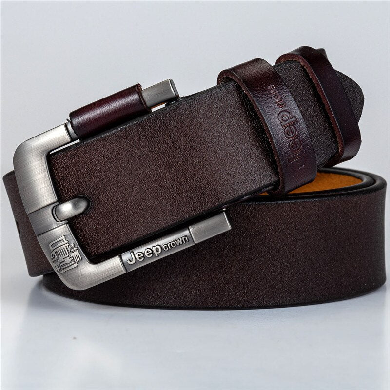 New Leather Men Business Pin Buckle Belt Head Layer Cowhide Casual Fashion Pants New Trend Luxury High Quality Men&#39;s Belt