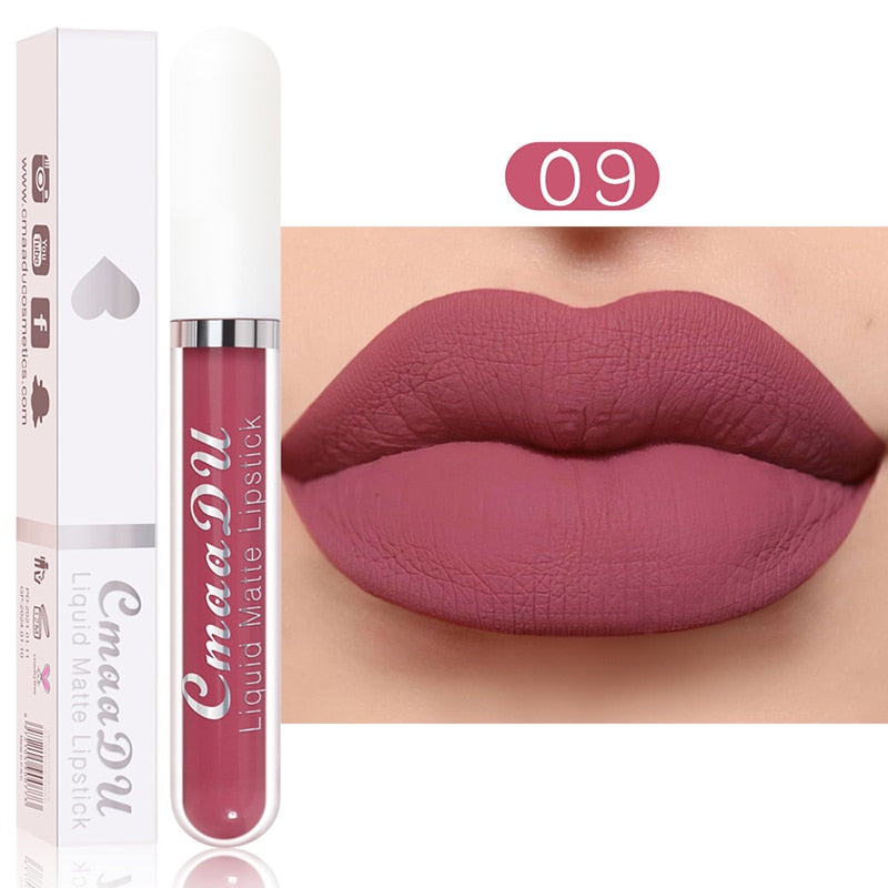 9Colors Matte Liquid Lipsticks Waterproof Ultra Velvet Lip Stick Pigment Sexy Red Nude Long Lasting Lip Gloss Makeup