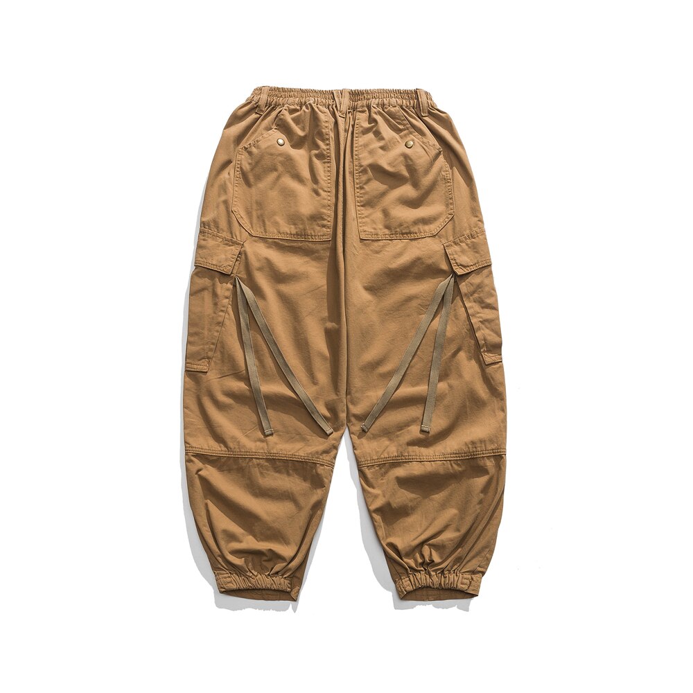 American Streetwear Big Pockets Casual Baggy Cargo Pants Men Clothing Japanese Harajuku Tactical Harem Trousers Techwear Joggers