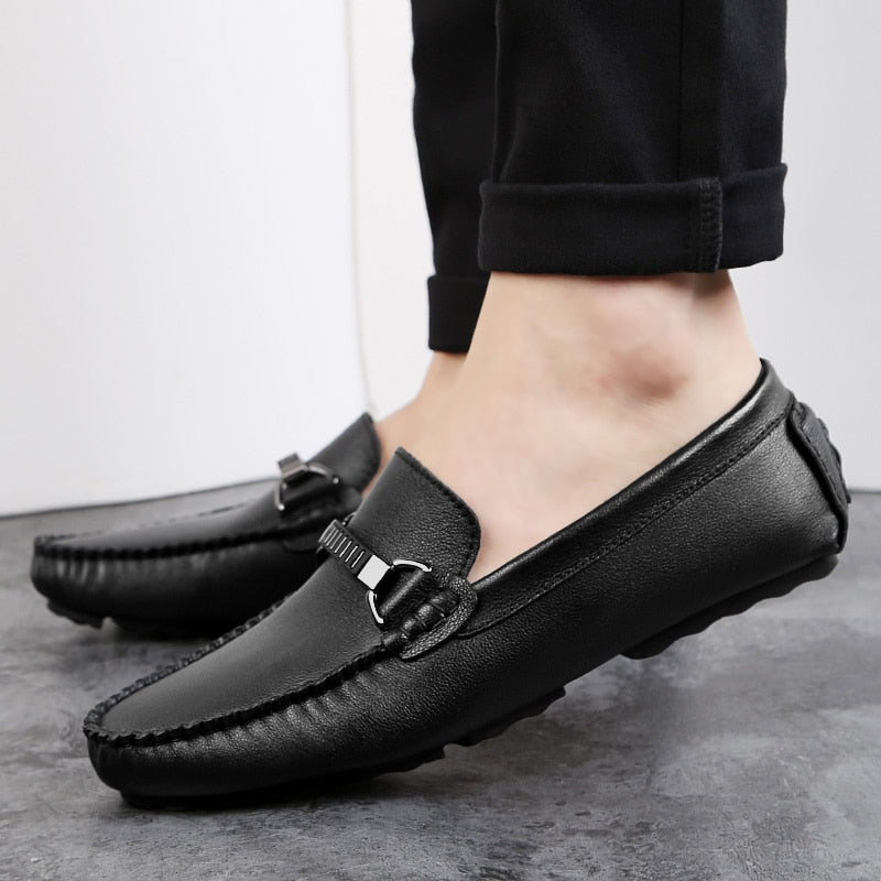 Genuine Leather Slip On Mens Loafers Casual Shoes Men Designer Lofer Man Mocasines Hot Sale Loafer Trend 2022 Loffers Low Lofars