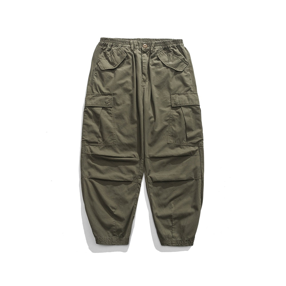 American Streetwear Big Pockets Casual Baggy Cargo Pants Men Clothing Japanese Harajuku Tactical Harem Trousers Techwear Joggers