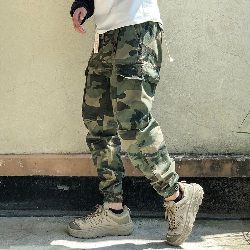 Fashion High Quality Military Camo Tactical Cargo Pants American Streetwear Casual Trousers Men Clothing Harajuku Joggers male