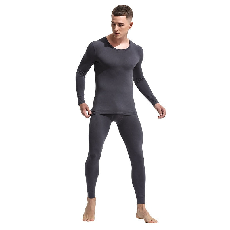 Winter Men&#39;s Thermal Underwear Set High Elastic Skin-Friendly Thermal Long Johns Suit Men Keep Warm Thick Thermal Clothes 5XL