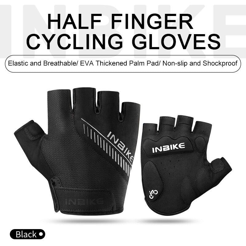 INBIKE 2023 Shockproof Cycling Gloves Fingerless MTB Bicycle Gloves Summer for Men Fitness Outdoor Sports Gym Bike Accessories