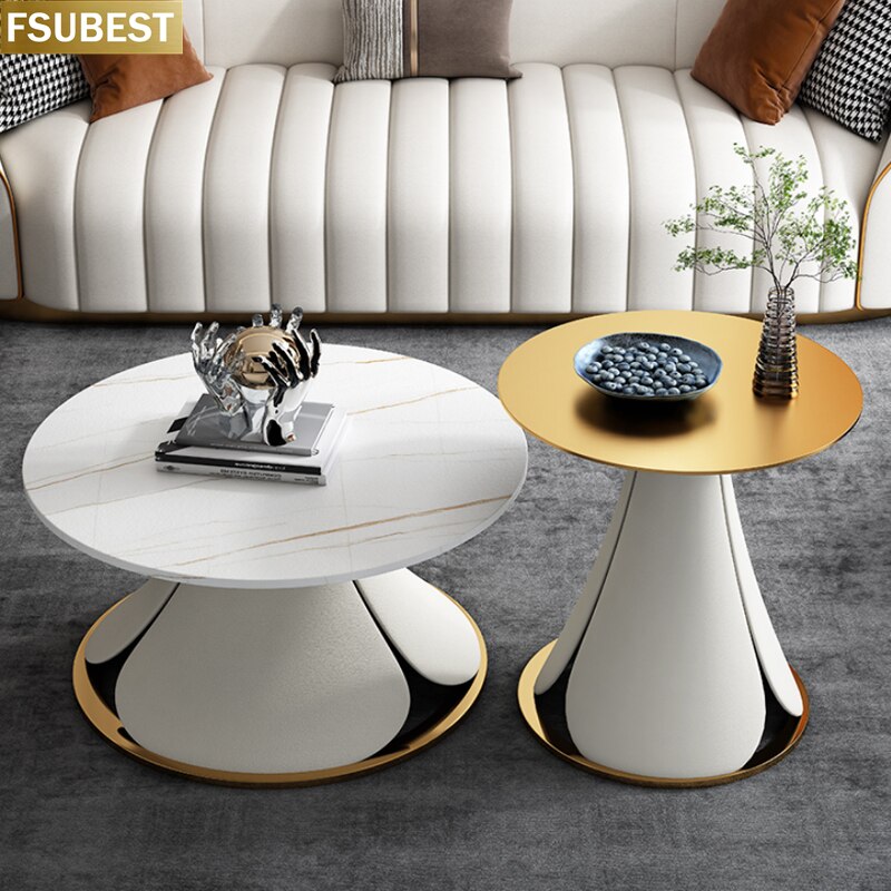 Modern Light Luxury Tea Table Size Circle Combination Small Living Room Simple Creative Designer Coffee Table  طاولات الطعام