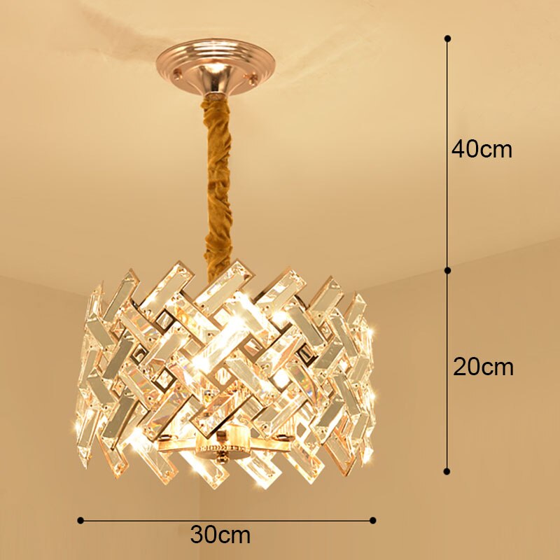 Luxury Crystal Ceiling Small Chandelier Living Room Decoration Bedroom Porch Corridor Led Indoor Pendant Lighting For Home