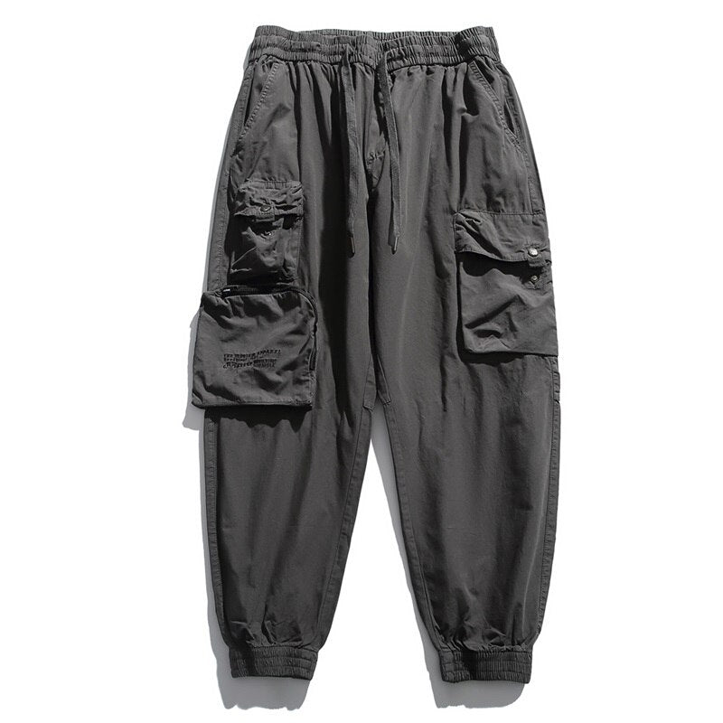 2023 Spring Summer Thin Multi-Pocket Casual Cargo Pants Harajuku Joggers Men Clothing Japanese Streetwear Hip Hop Trousers Male