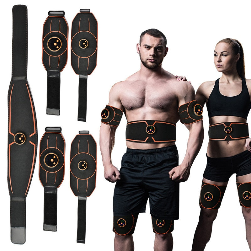 Abs Belt Abdominal Trainer EMS Muscle Stimulation Electric Exerciser Toning Belts For Leg Arm Workout Fitness Home Gym Equiment