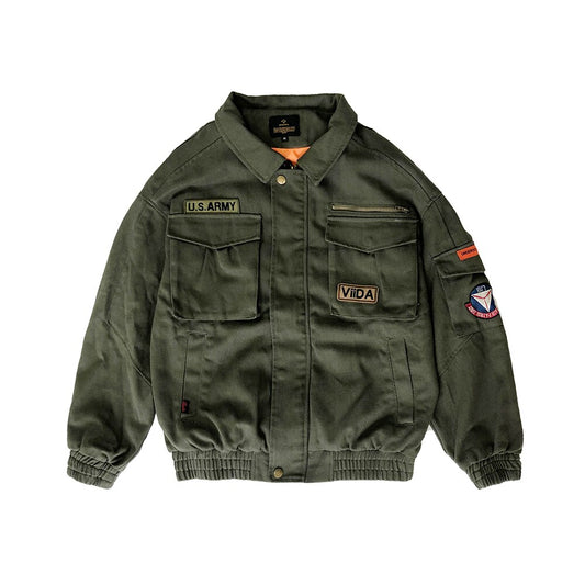 American Vintage Military Tactical Jacket Spring Fall Streetwear High Quality Coat Harajuku Army Green Casual Tops Men Clothing