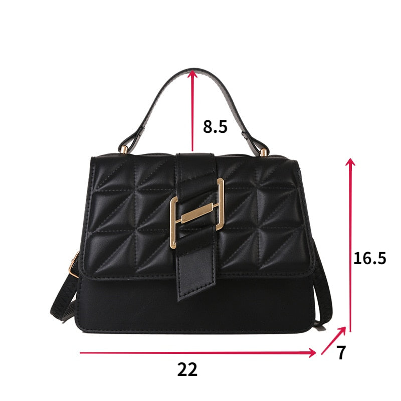 TRAVEASY Casual PU Leather Shoulder Bags for Women 2023 Fashion Diamond Lattice Female Bags Luxury Handbags Hasp Crossbody Bags