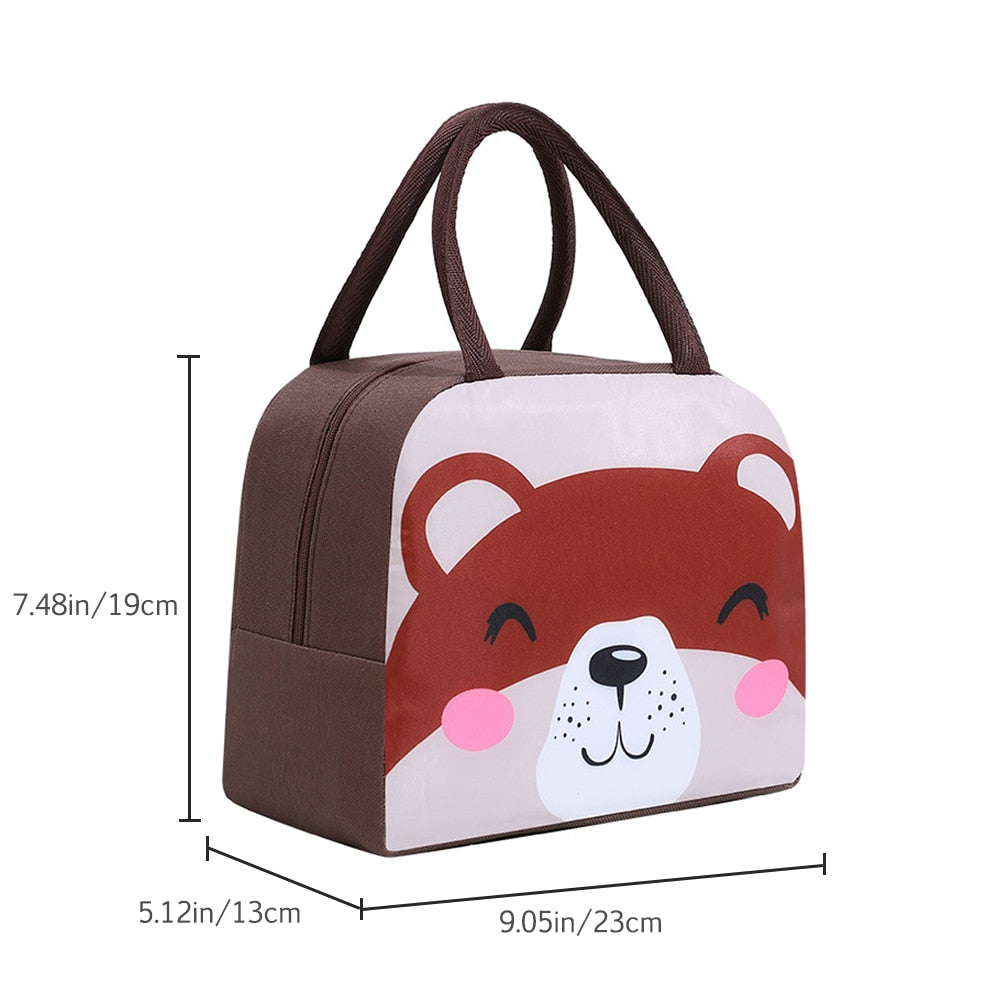 Cartoon Lunch Bag Portable Insulated Thermal Lunch Box Picnic Supplies Bags Milk Bottle For Women Girl Kids Children 2022 New