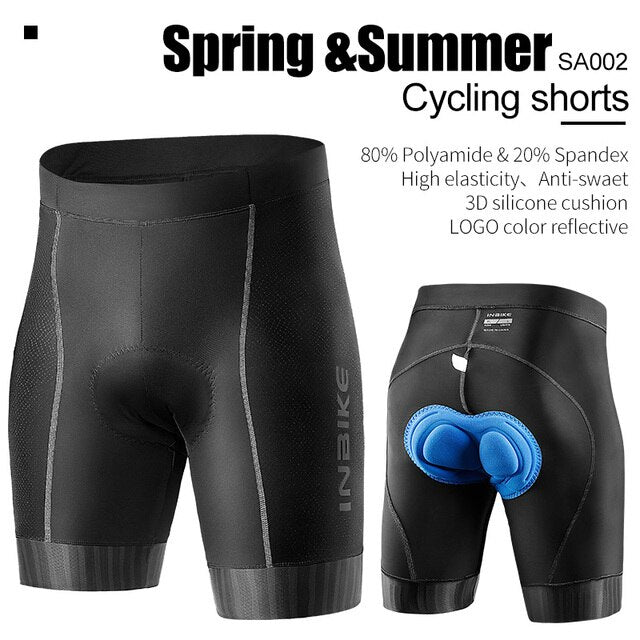 INBIKE Breathable Cycling Shorts Summer Road Bike Shorts Ropa Ciclismo Tights For Men Shockproof Gel Padded Bicycle Shorts SA002