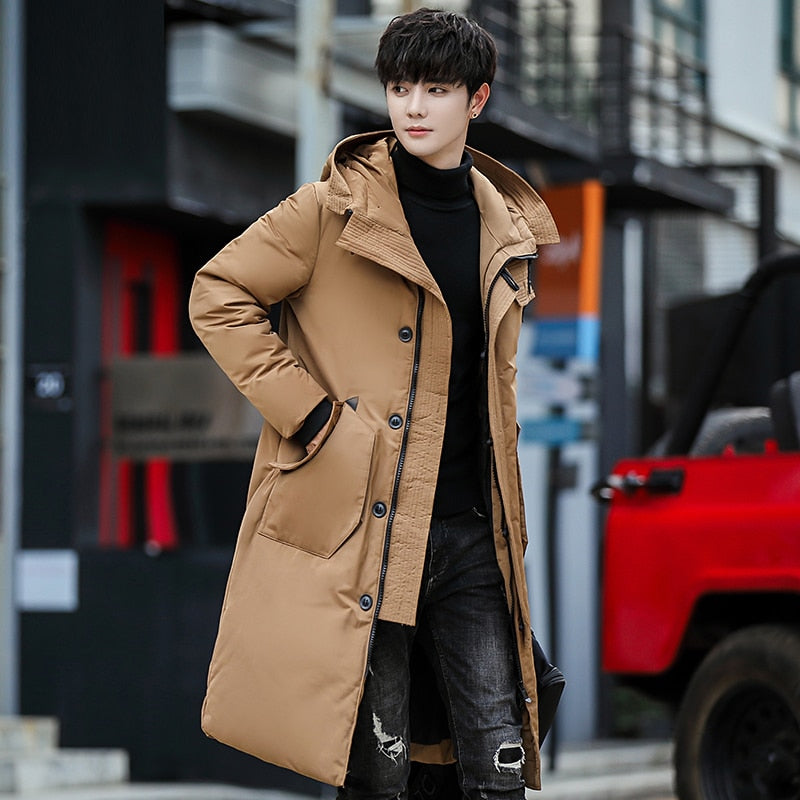 2022 Winter Down Jacket Men Fashion Thick Warm Long Jackets Parkas Mens Hooded Jacket Autumn Winter Trench Coat Male Clothes