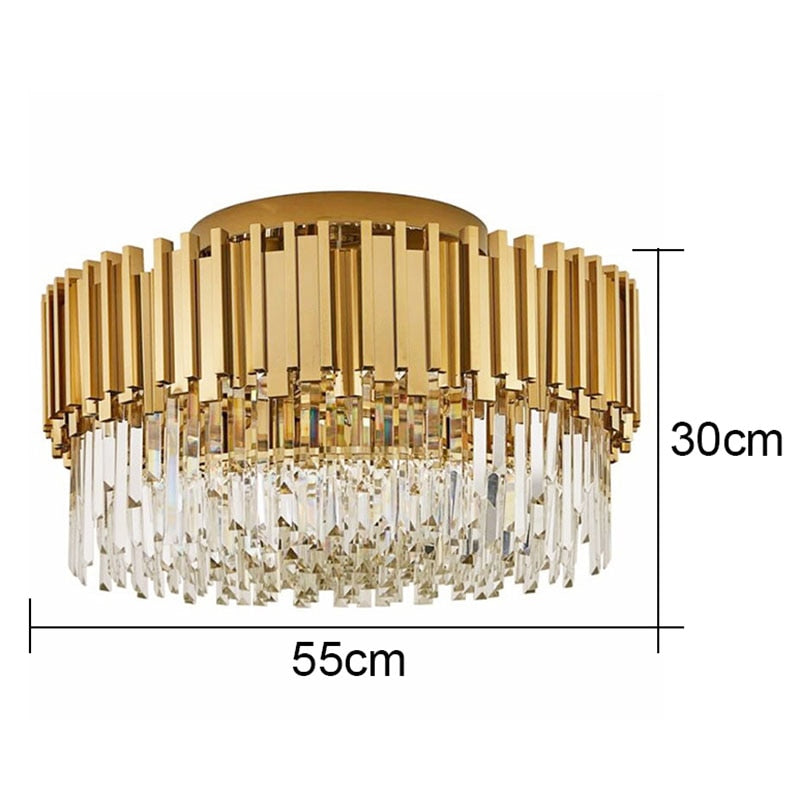 Nordic Modern Oval Round Crystal Ceiling Chandelier Restaurant Led Lights Luxury Bar Table Lamp Bedroom Living Room Lighting