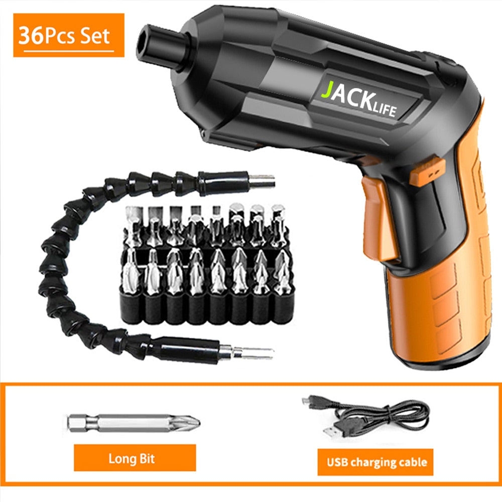 Electric Screwdriver Battery Rechargeable Cordless Screwdriver Powerful Impact Wireless Screwdriver Drill Electric Screw Driver